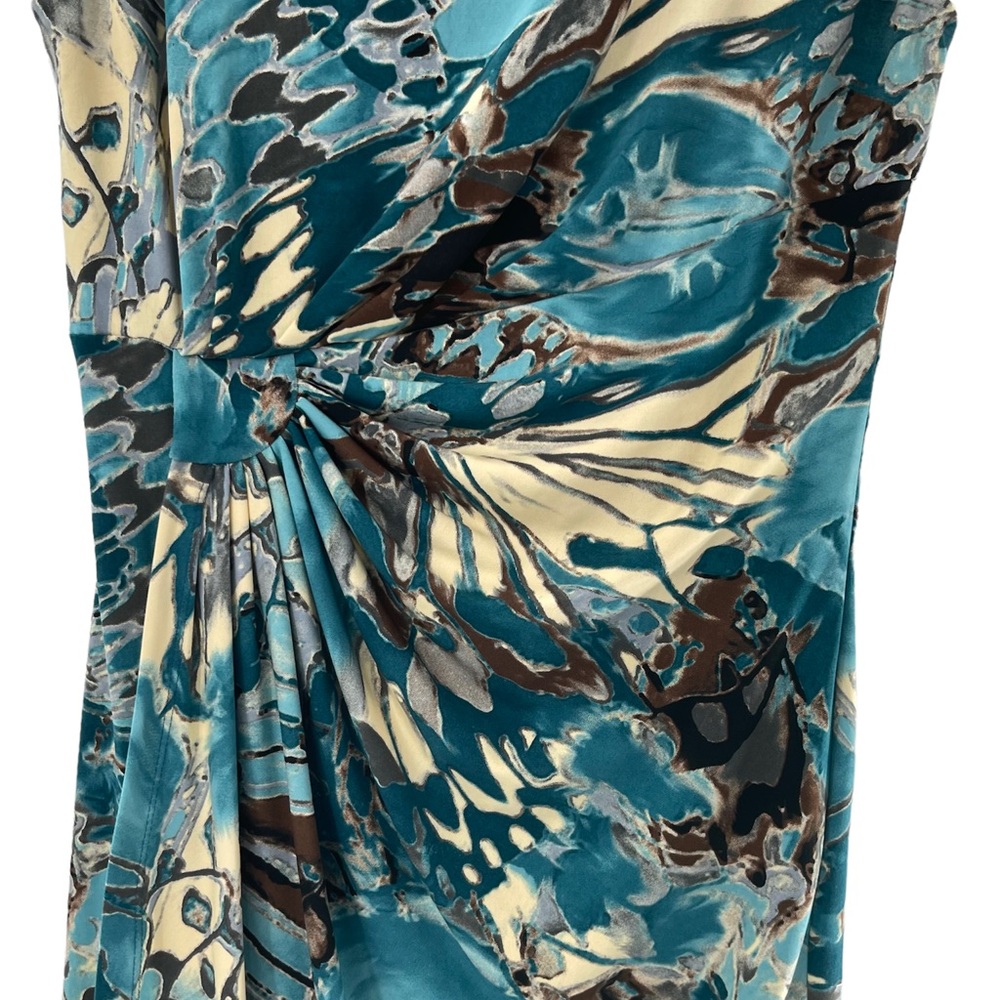 Dress Barn Sleeveless Faux Wrap Dress Size 8 - Picture 3 of 11